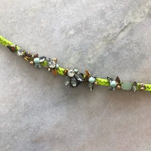 J.Crew - Neon Green Gem Choker Necklace